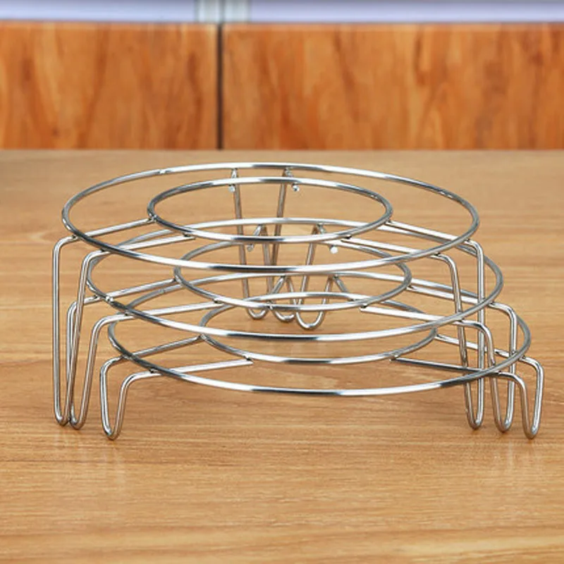 

3Pcs High - Profile Steamer Kitchen Cookware Round Stainless Steel Cooking Ware Steaming Rack Stand Kitchen heating Supplies