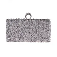 Женские сумки-клатчи с бусинами, вечерние женские вышитые бисером свадебные вечерние сумочки, сумочки-сумочки, клатчи на цепочке, сумки на плечо
