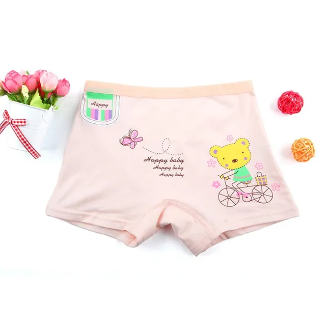 5PCS/LOT Girls Baby Adorable Cartoon Boxer Short Baby Modal Cotton Soft Ventilate Underwear Underpant