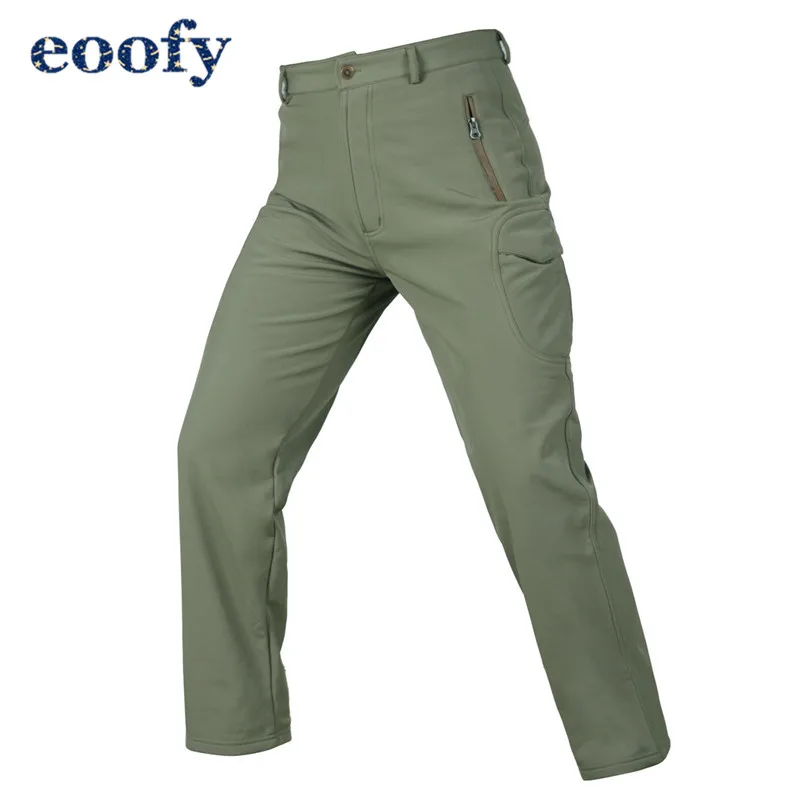 Зимние флисовые тактические штаны из мягкой кожи акулы, военные камуфляжные штаны, мужские водонепроницаемые теплые камуфляжные армейские штаны 3XL