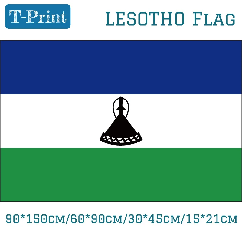 

Free shipping 90*150cm/60*90cm/30*45cm/15*21cm Lesotho National Flag For World Cup / National Day / Olympic Games