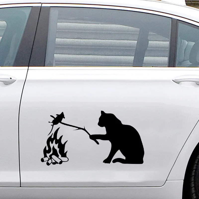 Автомобильный стикер, 3D виниловая пленка для автомобиля, автомобильные товары, наклейки, Стильные наклейки на стену, художественные аксессуары, наклейки на авто, кошки и мыши