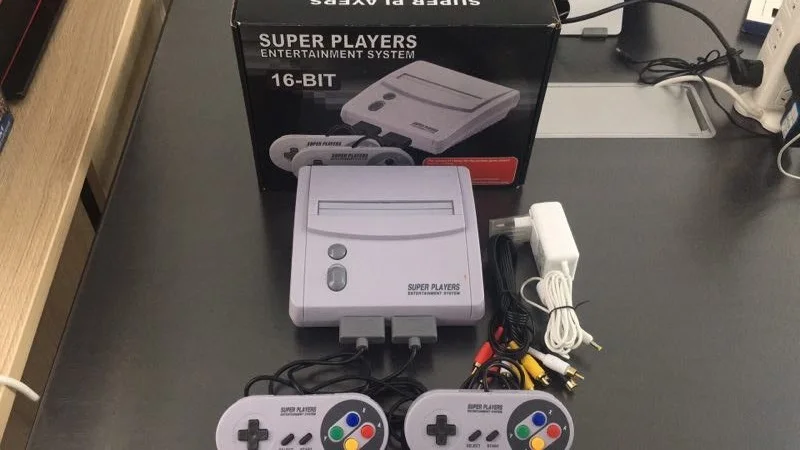 TV Video Game Console for S-n-e-s 16 Bit Games with 100 In 1 SNES Game Cartridge (can battery save)