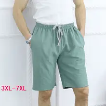 Новое поступление, мужские весенние Летние повседневные свободные льняные хлопковые шорты, высококачественные шорты, большие размеры xxxl 4xl 5xl 6xl 7xl