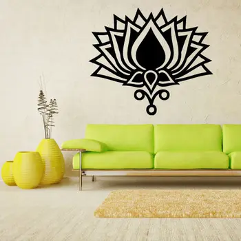 

Wall Decal Vinyl Sticker Decals Flower Yoga Lotos Modern Fashion