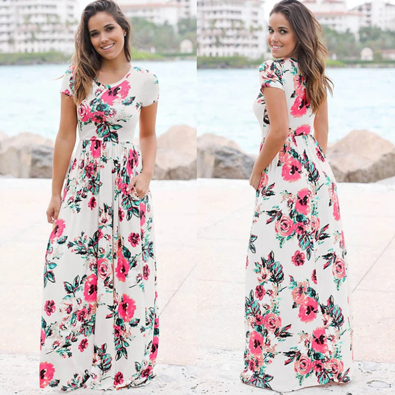 floral, estilo boho, branco, festa à noite, vestido de festa 3xl