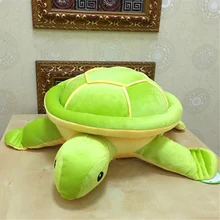 Fancytrader Cute Big Giant Turtle Plush Toys Soft Stuffed Animals Green Tortoise Pillow Doll 80cm/60cm Kids Gifts