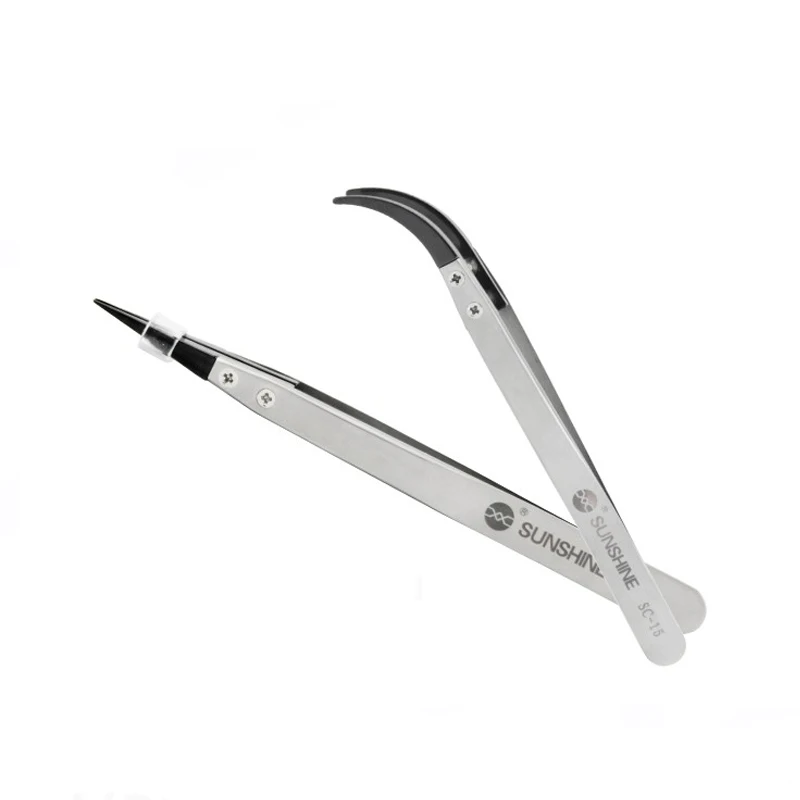 High Precision Ceramic Tweezers Temperature Resistance Stainless Steel for Electronic SMD Phone Repair | Инструменты