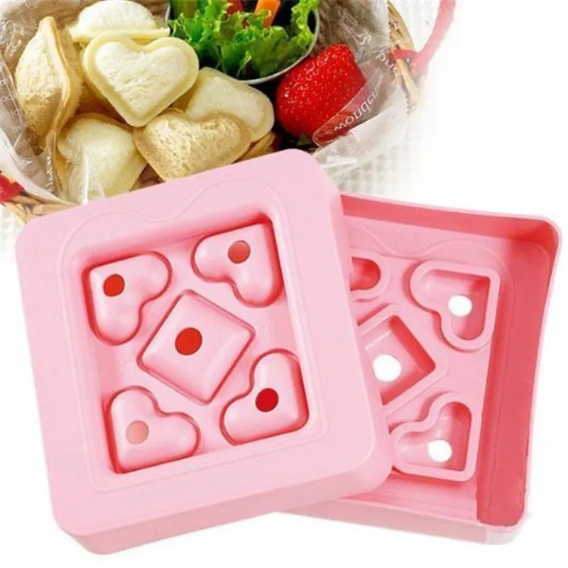 

Free Shipping Mini LOVE Heart Shape Sandwich Bread Maker Cake Mold Cutter DIY Craft Cake Decorating Tool Confeitaria Accessories