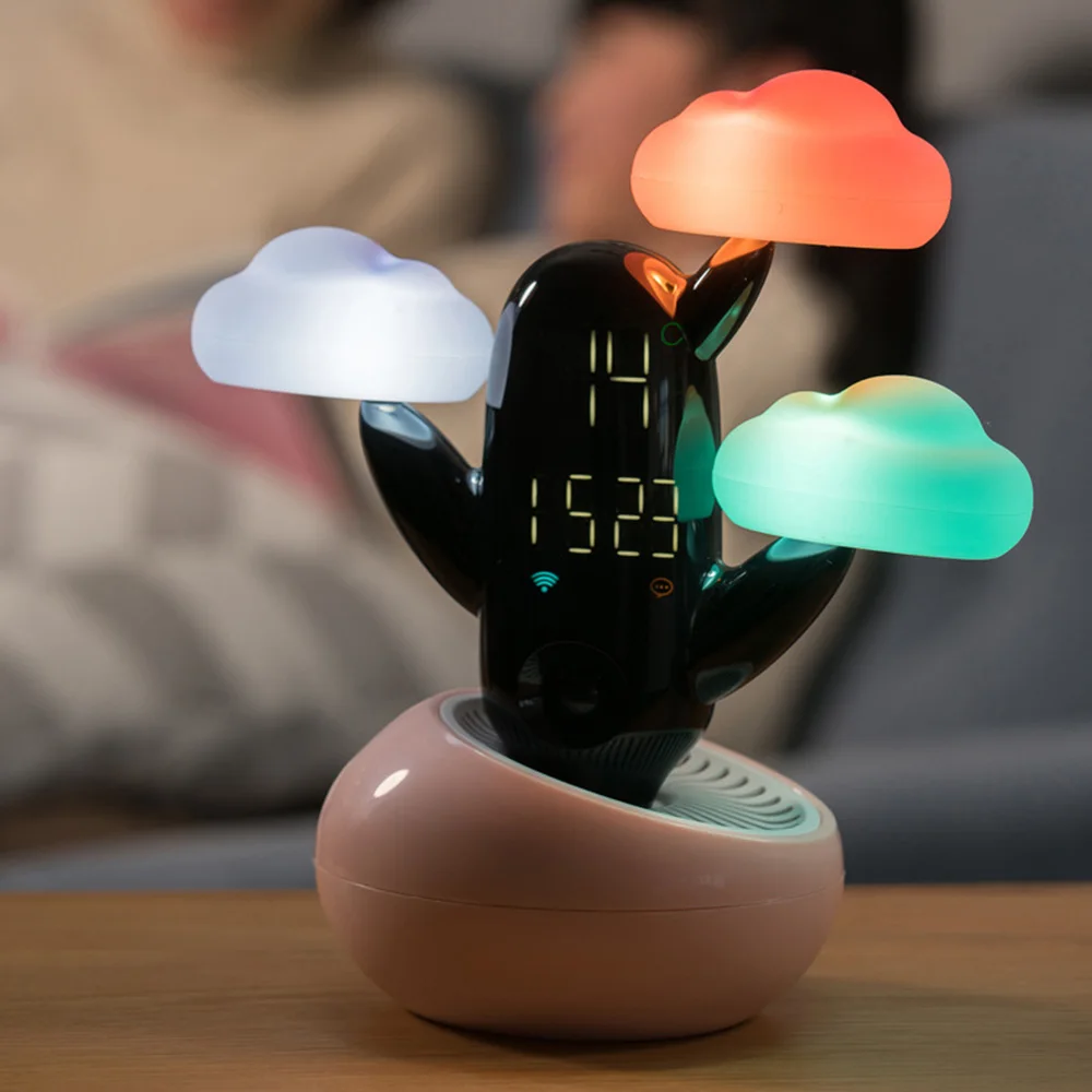 

Night Lamp European Style Elegant LED Table Light with Alarm Clock for Home Bedroom Living Room Decoration
