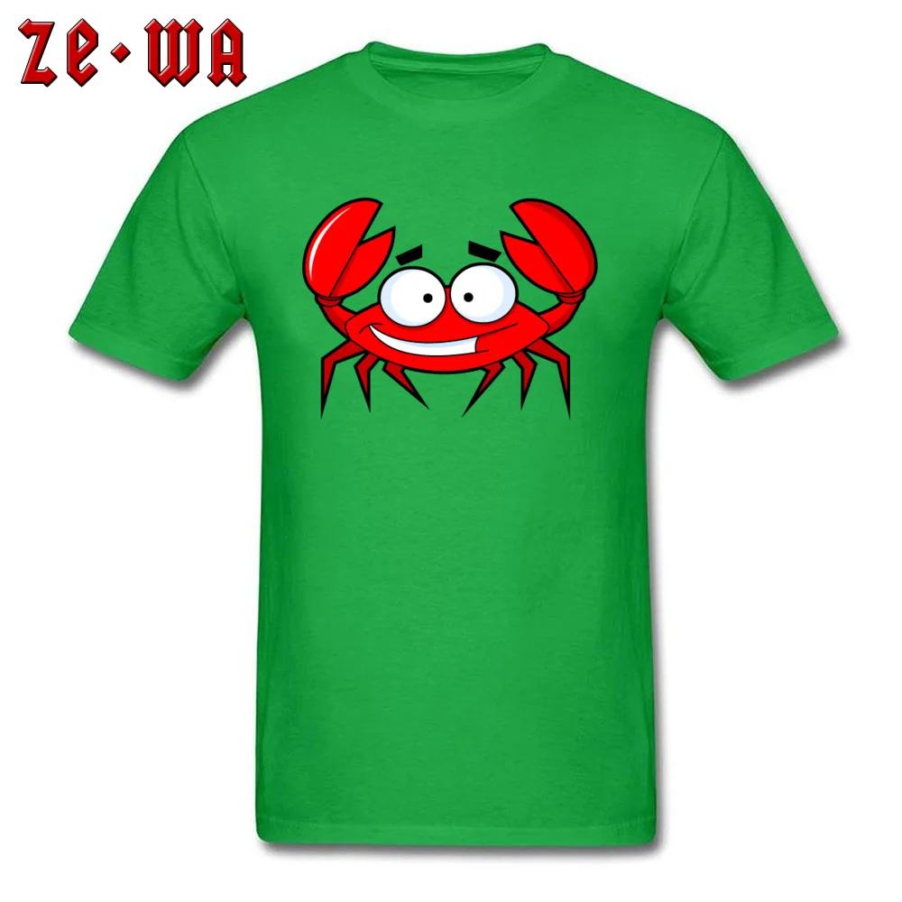 ClassicGroup Short Sleeve Tops & Tees Summer Fall Hot Sale Crewneck 100% Cotton T Shirt Student T-shirts Red Crab  Red Crab green
