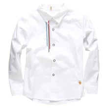 Детская одежда, рубашка с длинными рукавами для мальчиков 3-14 лет, корейская мода