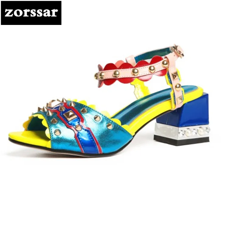 

{Zorssar} 2018 New Fashion Pearl Heels Women Sandals Summer Shoes Women Open Toe High Heels pumps women party wedding shoe