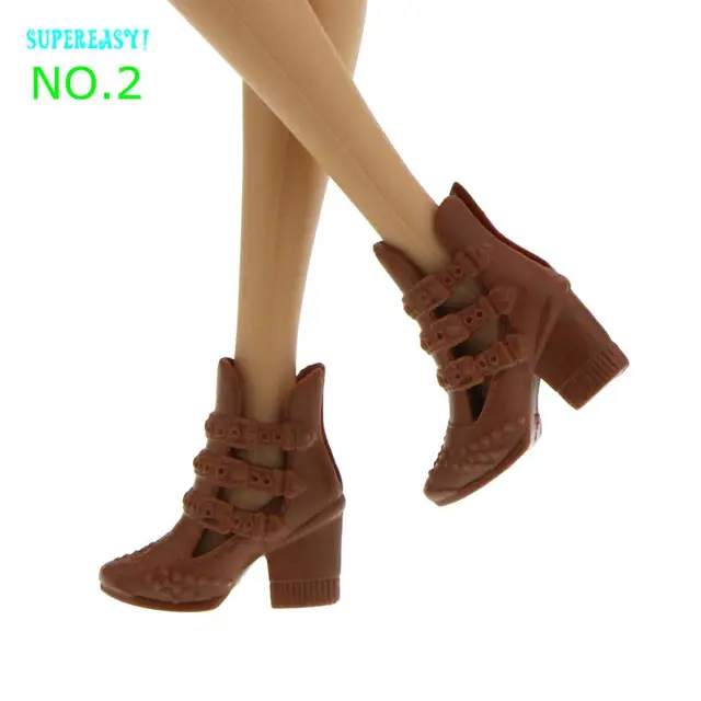 1Pair 4 Colors Kids Gift High Heel Evening Party Wear Shoes For Barbie For BJD Doll Clothes Dress Accessories 1Pair 4 Colors Kids Gift High Heel Evening Party Wear Shoes For Barbie For BJD Doll Clothes Dress Accessories