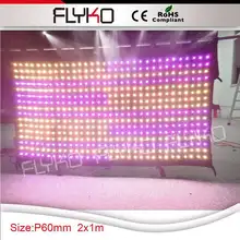 2 м x 1 м светодиодная завеса для зрелищных мероприятий светодиодная видео штора фон dj освещение