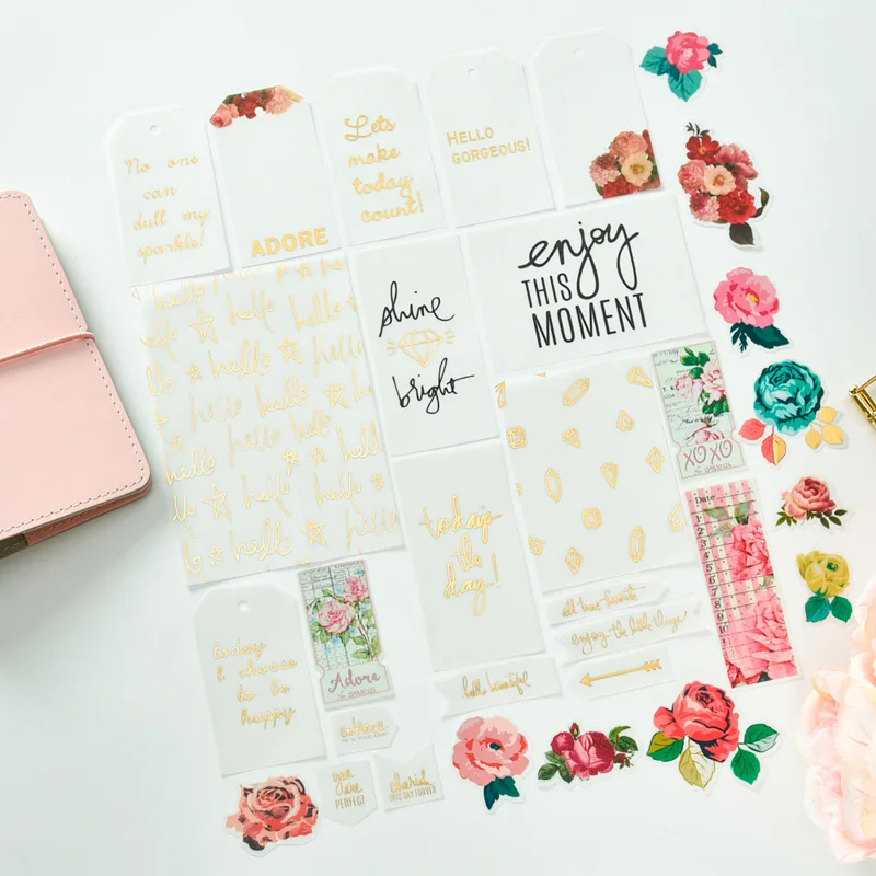 

ZFPARTY 30pcs Beauty Words Diecut shapes for Scrapbooking Happy Planner/Card Making/Journaling Project