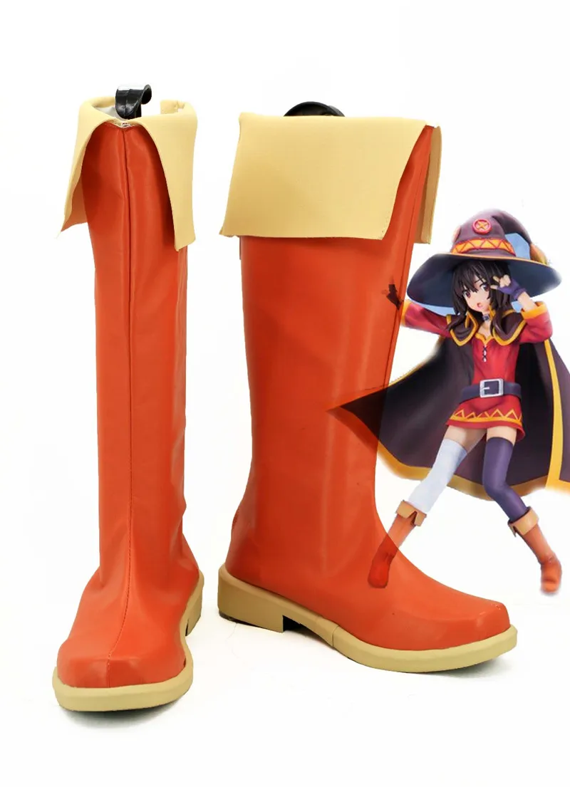 Аниме обувь Kono Subarashii Sekai ni Shukufuku wo Megumin косплей сапоги на заказ|Туфли| |