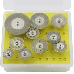 10 шт. алмазные резки 3,17 мм хвостовиком Диаметр мини-режущий диск пильный диск для Dremel абразивные аксессуары