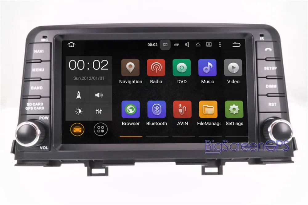 Android 6 0 7 1 Восьмиядерный процессор Автомобильный GPS навигатор для Kia Picanto Morning 2017