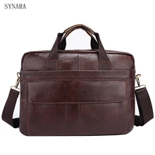 Деловой мужской портфель из натуральной кожи, Воловья кожа, мужские сумки-мессенджеры, 1" деловая сумка для ноутбука, Роскошная сумочка с адвокатом