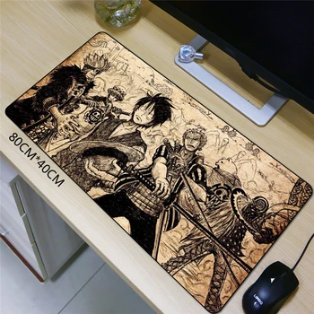 

FFFAS 80x40cm Large game ONE PIECE Super Mouse Pad Mat Soft Natural Rubber Gaming Mousepad Table Desk Cushion Luffy
