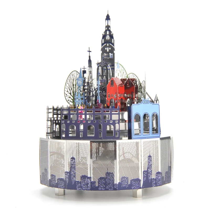 

Castle Style Rotating Music Box Remote Colorful Lights Valentine's Day Gift Retro Musical Box Gift for Girls Birthday Gifts