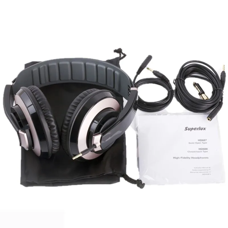 Superlux HD687 высококачественные Полуоткрытые мониторные наушники студийные стандартные динамические наушники для DJ pop и rock