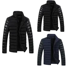 Зимняя куртка с хлопковой подкладкой, тонкая Толстая Теплая мужская повседневная куртка-пуховик на молнии с капюшоном, парка, пальто, большие размеры, куртка M-L5