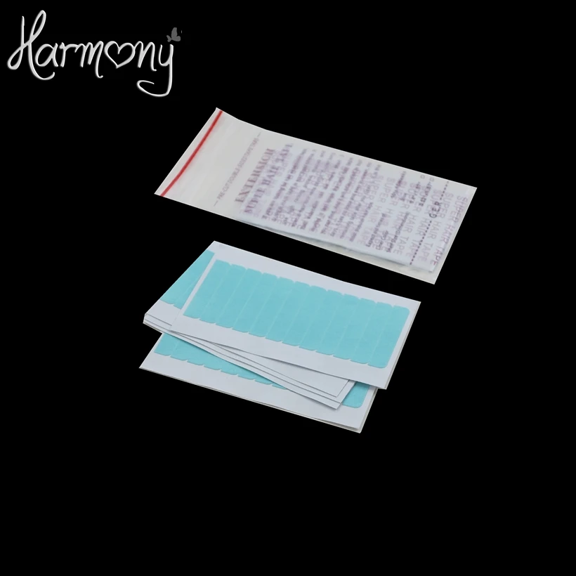 1 sheets 12pcs 4cm*0.8cm SUPER HAIR TAPE Adhesive Double Side Tape for remy human hair, tools for hair extension
