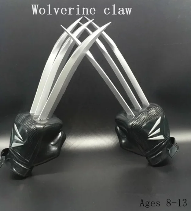 

2Pcs/Set Hot Movie X-MEN The Wolverine Claws Wolf Paw Chlidren Gloves PVC Figure Cosplay Toys Super Hero Weapons Toy Gift 157