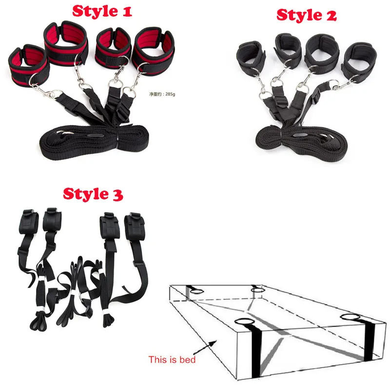 Sex Products Adult Games Bondage Strap On Bed Restraint Bondage HandCuffs Ankle Cuffs Sex Love BDSM Adult Sex Toys For Couples