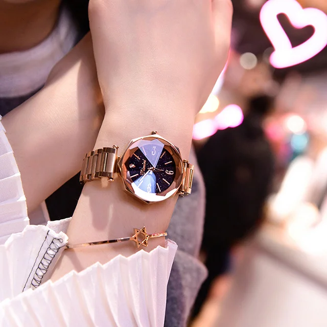 Топ Брендовые женские часы модные женские нарядные часы женские роскошные повседневные часы женские наручные часы из нержавеющей стали - Цвет: Rose Gold