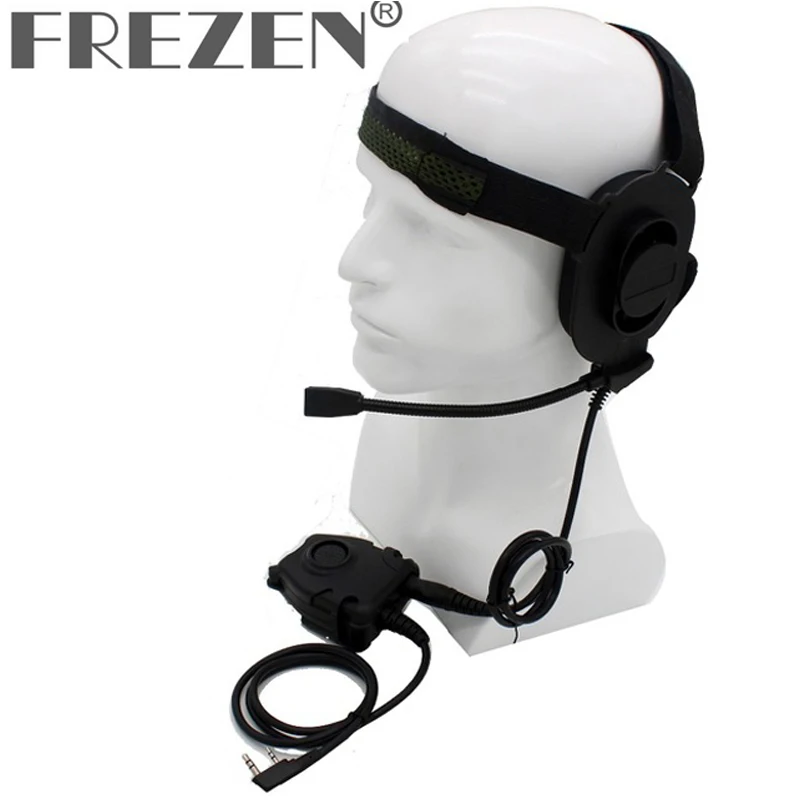 HD01 Z Тактический Bowman Elite II Гарнитура с PTT в стиле для Kenwood BaoFeng двухсторонняя радио