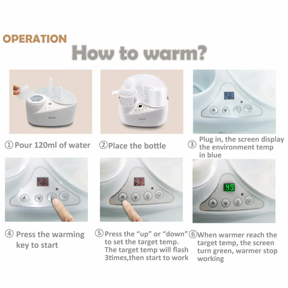 New 4 in 1 Baby Bottle Warmer Breast Sterilizer Multi-functional Breast Milk Heater Food Steam Heating Electric Sterilizer  (21)