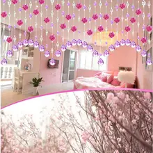 1 шт., розовая бусина из хрустального стекла, занавеска, Роскошный домашний декор, для гостиной, спальни, окна, двери, свадебные украшения, Droship, 23 мая 2