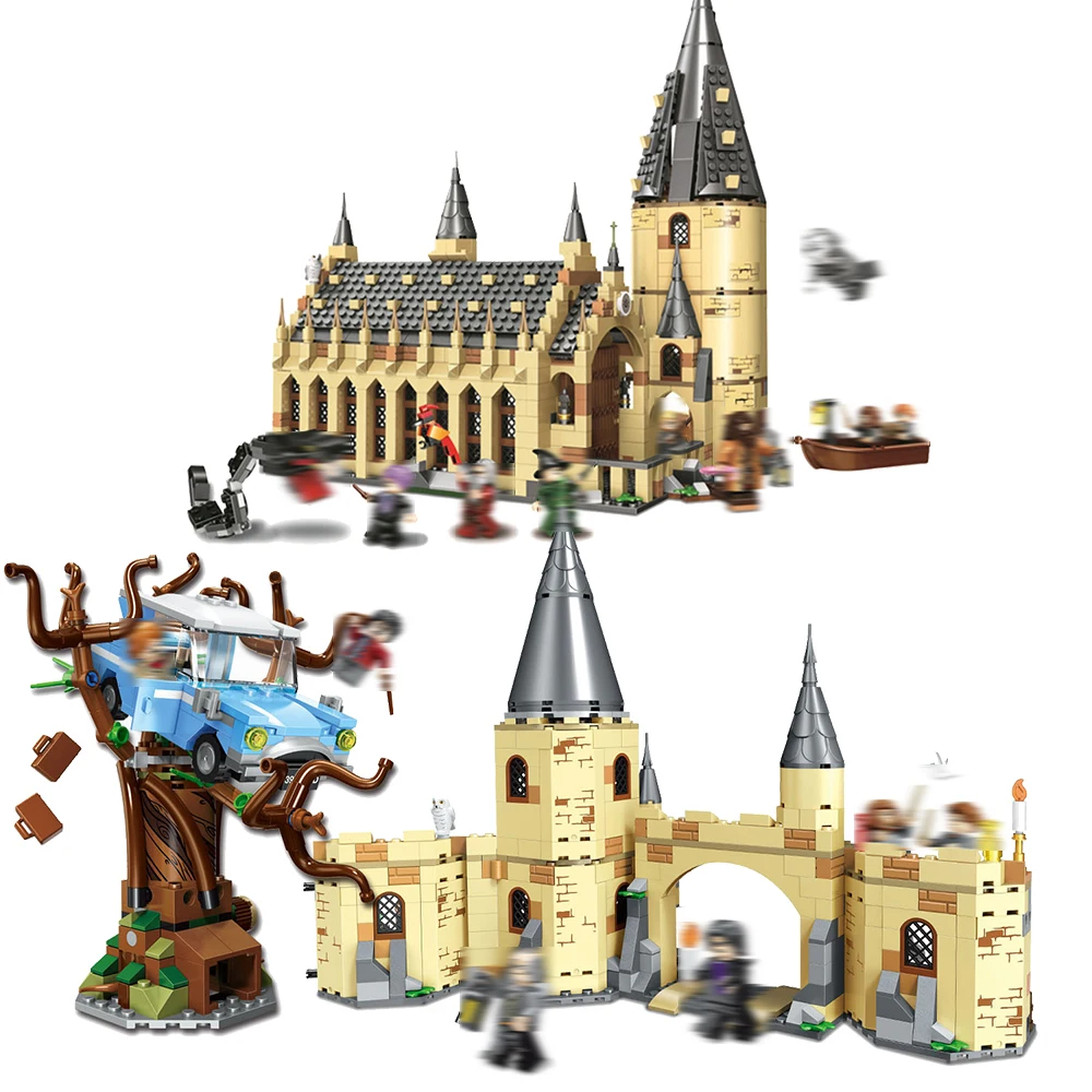 

39144 39145 Harry Potter Set Hogwarts Great Hall Model Building Kits Blocks Bricks Educational Toys Compatible 75954 75953