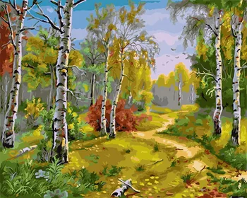 

Unframe diy picture oil painting by numbers paint by number for home decor canvas painting 5065cm spring
