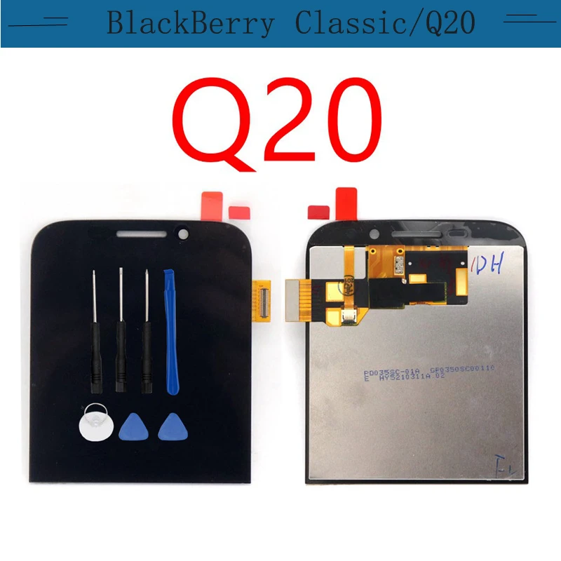 Для Blackberry Classic Q20 ЖК дисплей кодирующий преобразователь сенсорного экрана в сборе