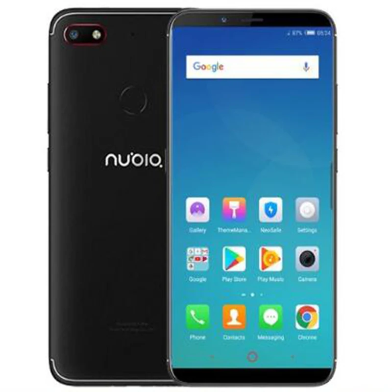 Оригинал, Nubia V18, 4 ГБ, 64 ГБ, 6,01 дюйма 4000 мАч Snapdragon 625 мобильный телефон спереди 8.0MP сзади 13.0MP с функцией отпечатка пальца ID