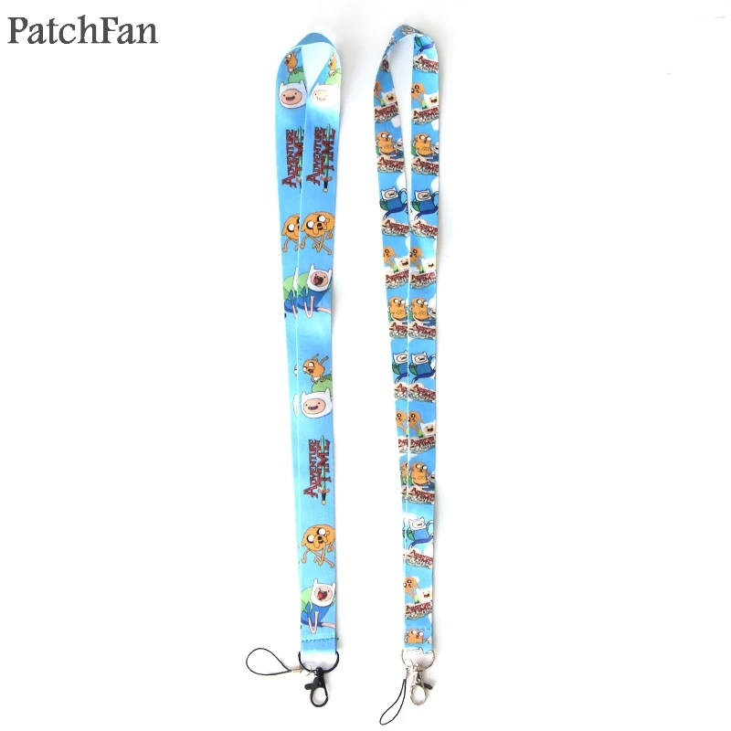 Patchfan Adventure Time мультфильм брелок ремешок тесьма лента шейный ремень ткань para id Держатели значков Ожерелье Аксессуар A0757