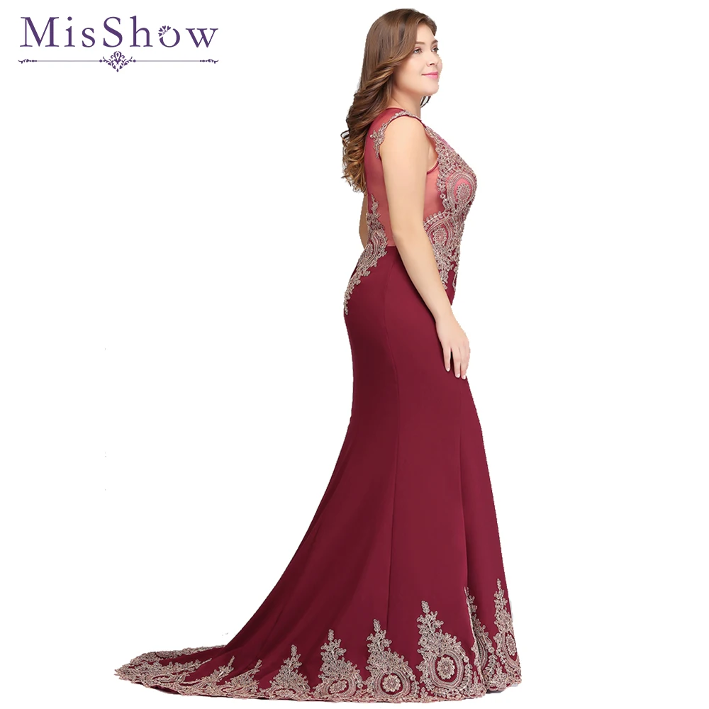 Vestidos De Festa Большие размеры длинные вечерние платья с аппликациями 2017 бордовые