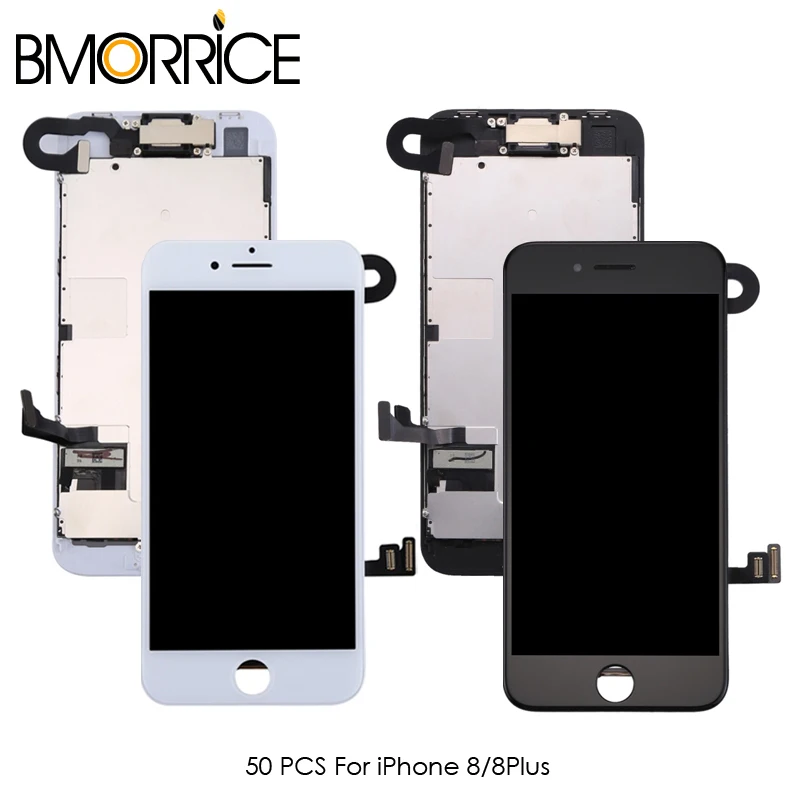 

50PCS LCD Display For iPhone 8G 8 Plus Full Assembly Replacement Touch Screen Lens With Front Camera + Ear Speaker A+++