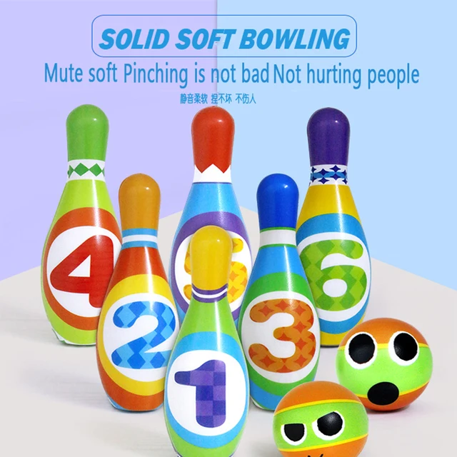 Cheap Pu solid children's bowling toy set large indoor baby ball outdoor parent-child sports toys