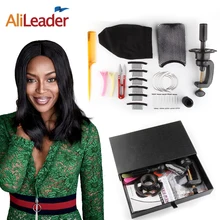 Alileader Good Quality 34pcs Human Hair Wig Tools Weaving Thread Curved Needle Dome Caps To Make Wigs Canvas Block Head Holder Alileader Good Quality 34pcs Human Hair Wig Tools Weaving Thread Curved Needle Dome Caps To Make Wigs Canvas Block Head Holder
