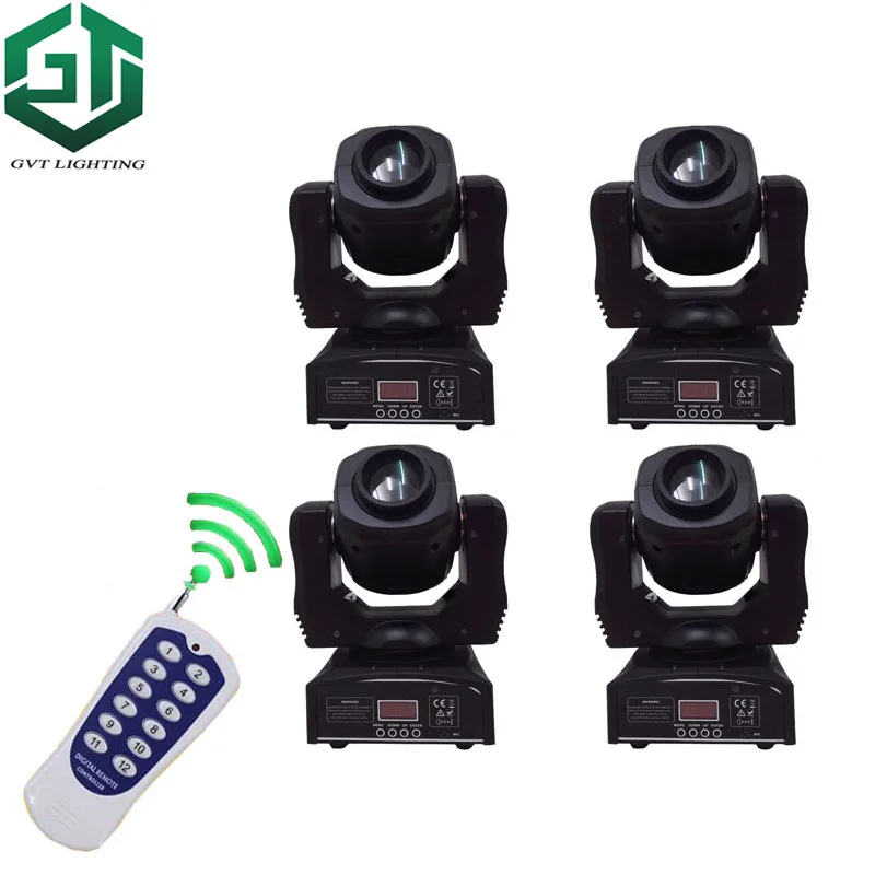 4pcs/lot with wireless remote control 60W RGBW LED Stage Light DMX512