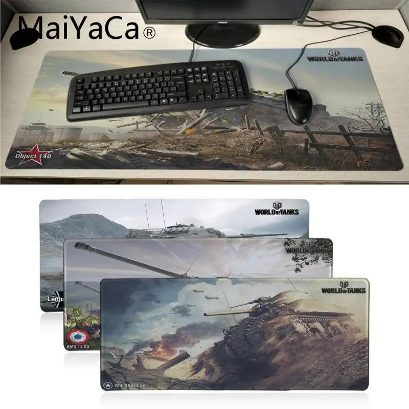 

MaiYaCa New Designs World Of Tanks Wide Anti-Slip Durable Rubber Computermats Professional Locking Edge Mouse Pad gamer