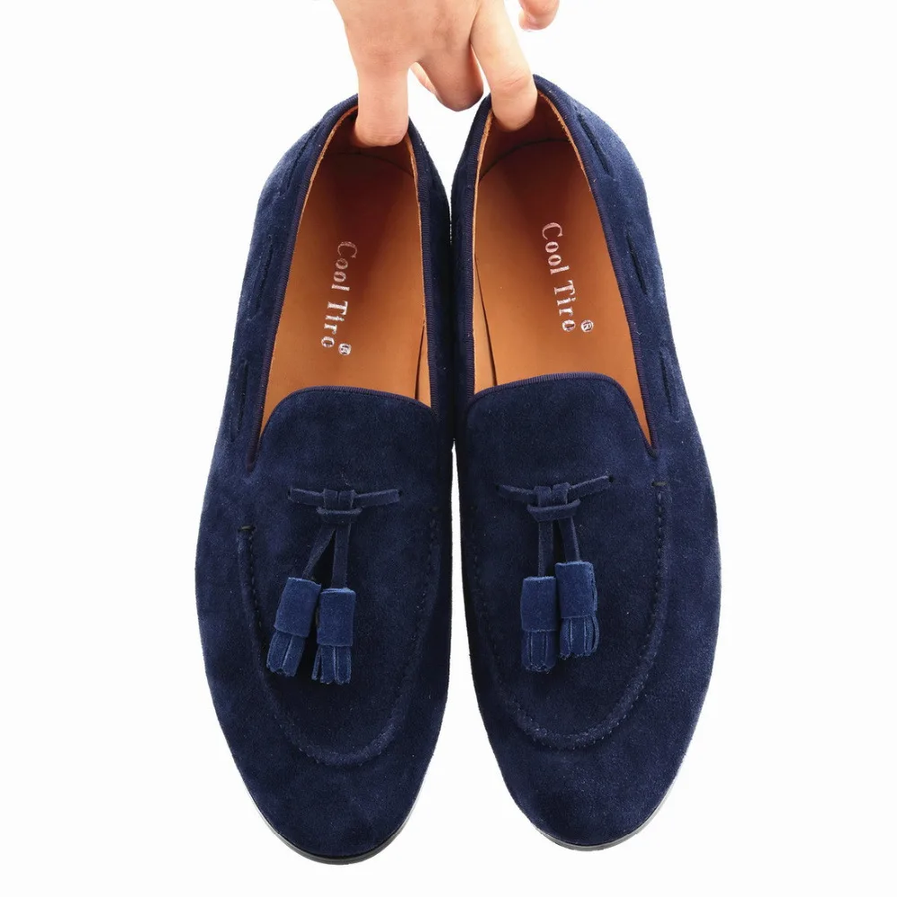 Belgian Loafers Navy Blue Suede Casual shoes (7)