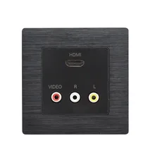 86x86 мм Настенная розетка HDMI+ 3RCA штепсельная розетка AV аудио и видео HDMI HDTV 3D настенная вилка