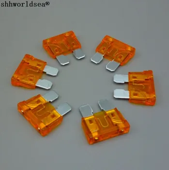 

shhworldsea Free Shipping MEDIUM Zinc 5A CAR BLADE FUSE 5A YELLOW AUTO MINI FUSES 100 PCS/lot