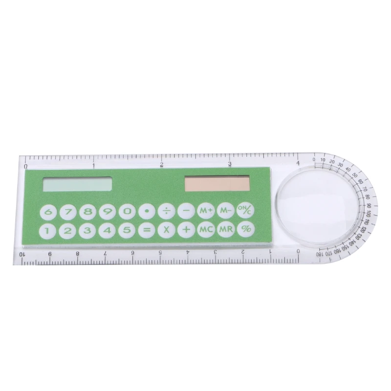 Pocket Calculator for Student Colorful Student Ruler Mini Portable Calculator Office Stationery